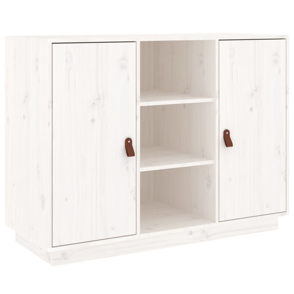 vidaXL Aparador 100x40x75 cm madeira de pinho maciça branco