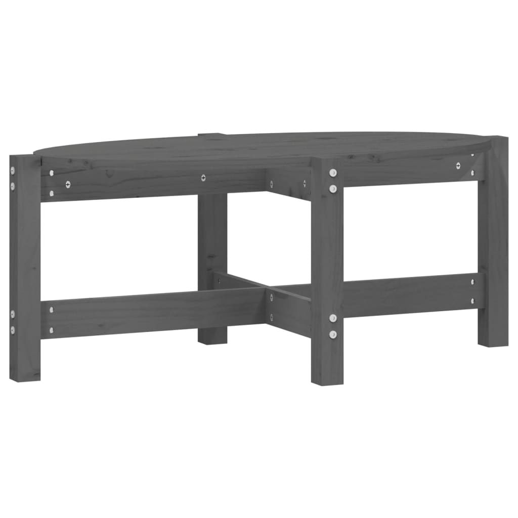 vidaXL Mesa de centro 87x48x35 cm madeira de pinho maciça cinza