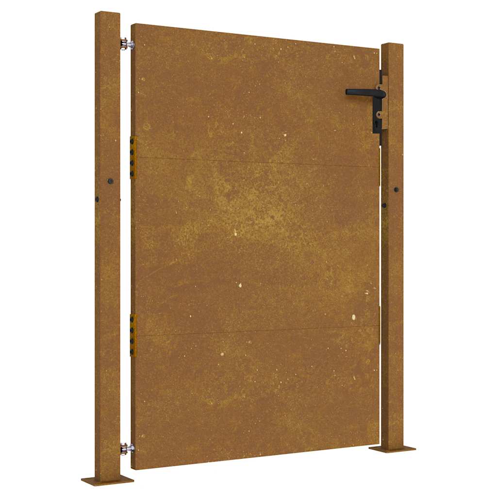 vidaXL Portão de jardim 100x125 cm Aço Corten
