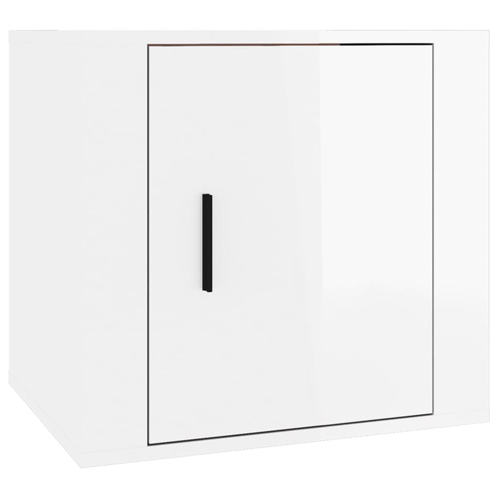 vidaXL Mesa de cabeceira 50x39x47 cm branco brilhante