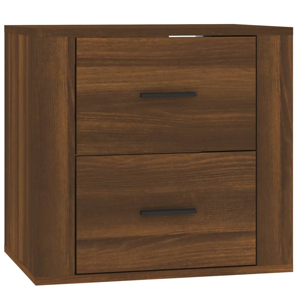 vidaXL Mesa de cabeceira de parede 50x36x47 cm carvalho castanho