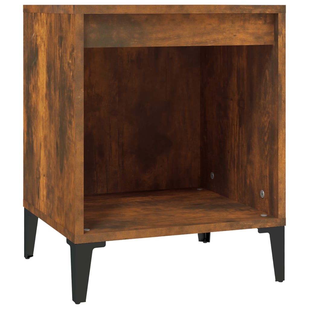 vidaXL Mesa de cabeceira 40x35x50 cm cor carvalho fumado