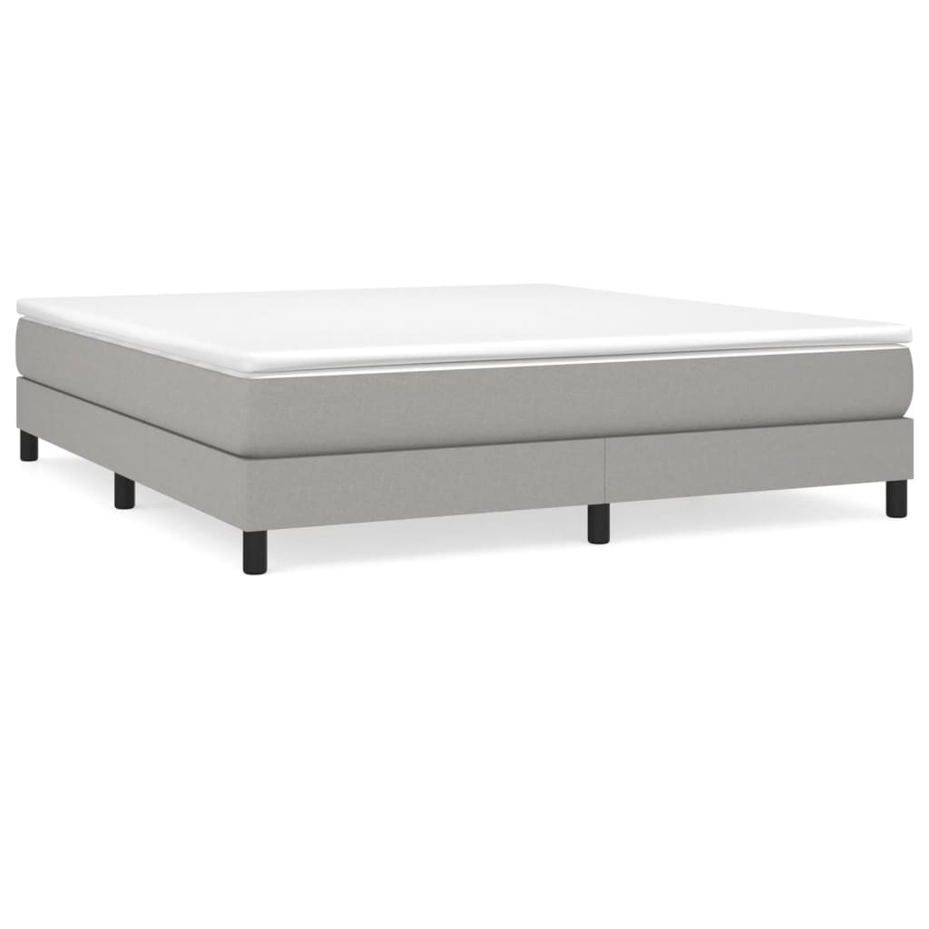 vidaXL Estrutura de cama com molas 180x200 cm tecido cinzento-claro