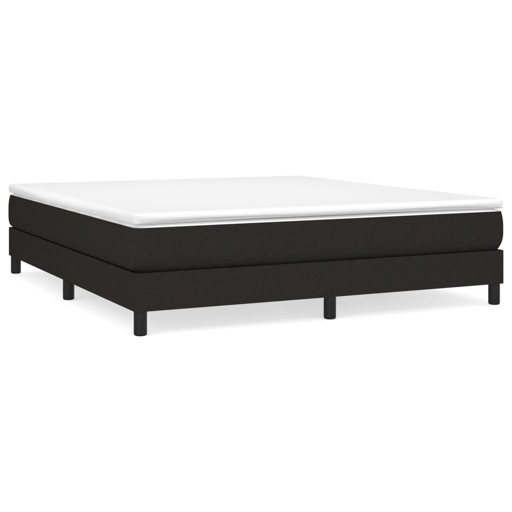 vidaXL Estrutura de cama com molas 180x200 cm tecido preto