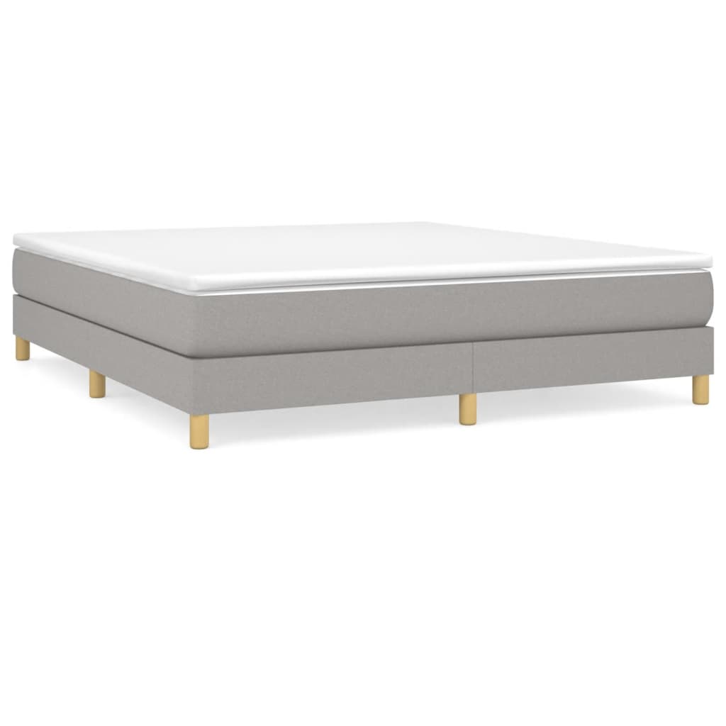 vidaXL Estrutura de cama com molas 180x200 cm tecido cinzento-claro