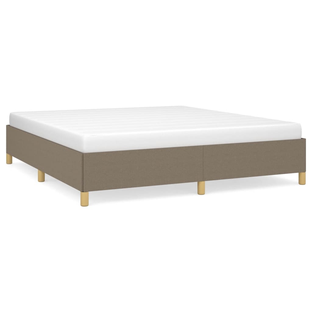 vidaXL Estrutura de cama com molas 160x200 cm tecido castanho-acinzentado