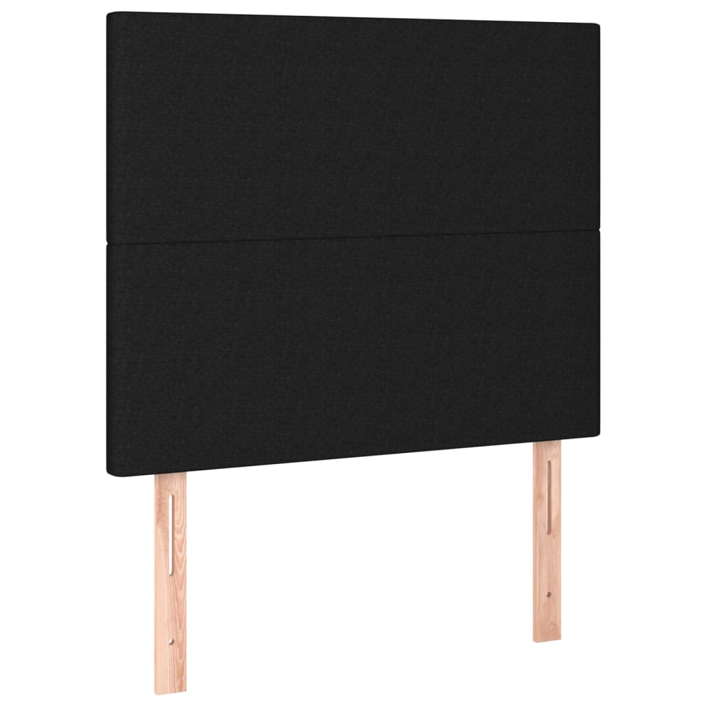 vidaXL Cabeceira Preta 90x5x118/128 cm Tecido