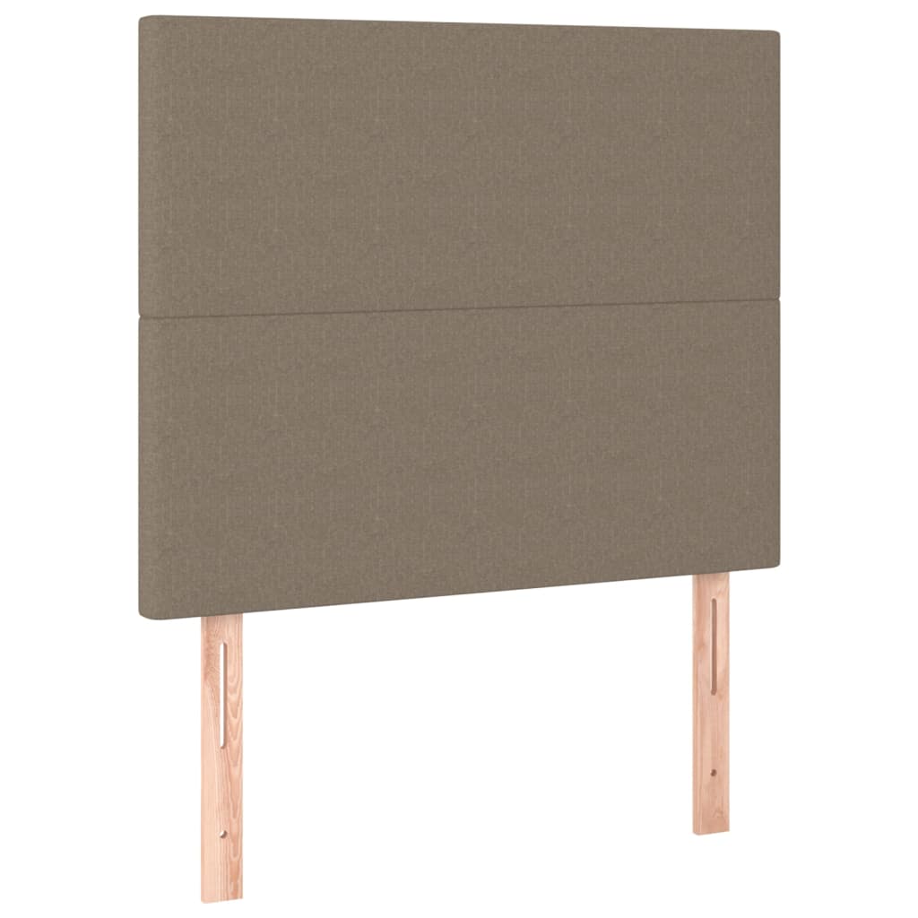 vidaXL Cabeceira Taupe 90x5x118/128 cm Tecido