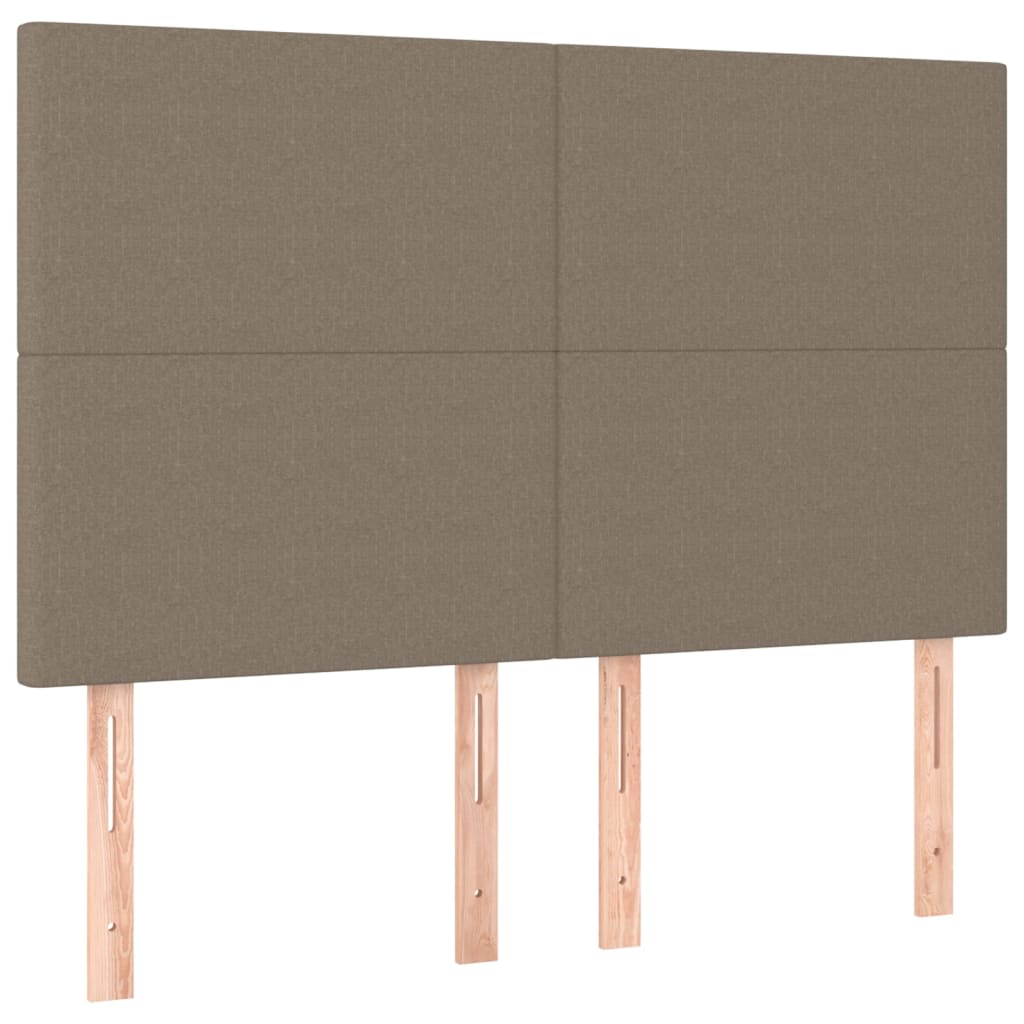 vidaXL Cabeceira Taupe 144x5x118/128 cm Tecido