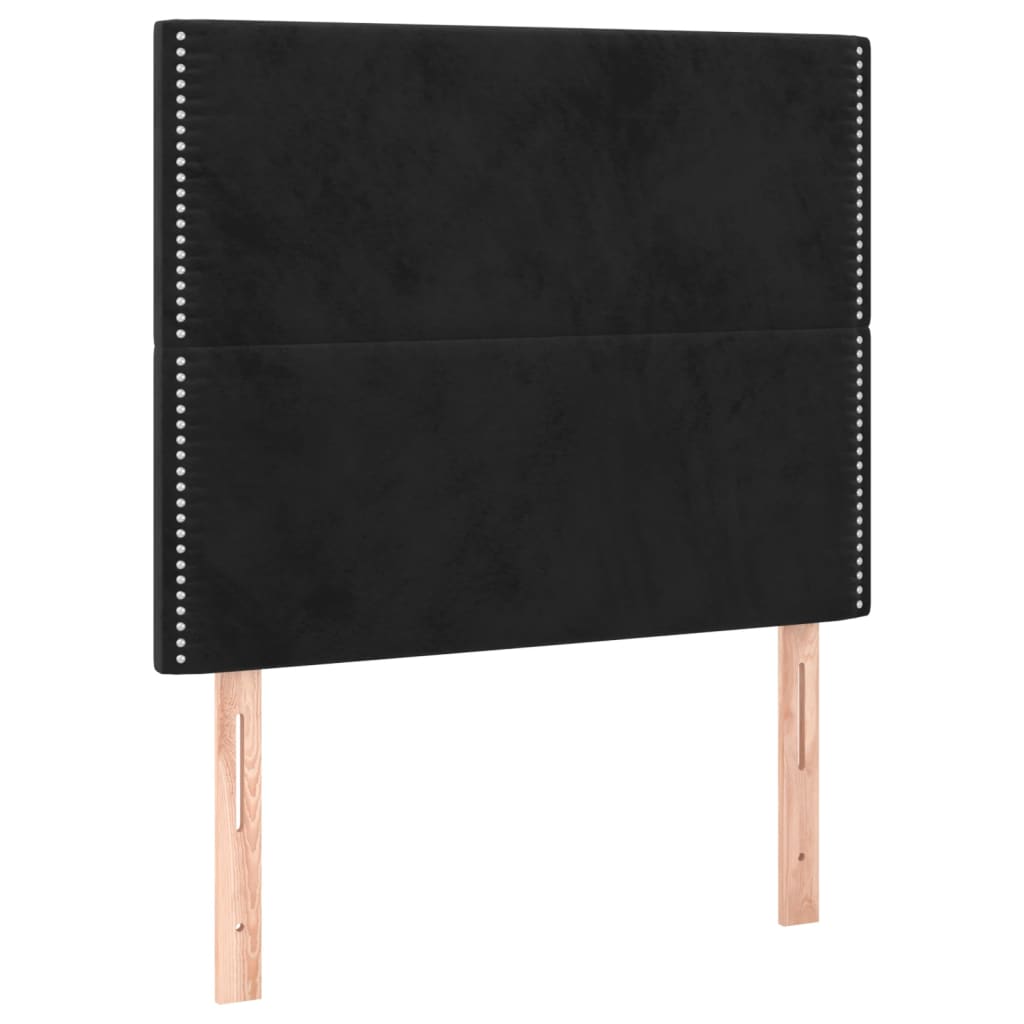 vidaXL Cabeceira Preta 80x5x118/128 cm Veludo
