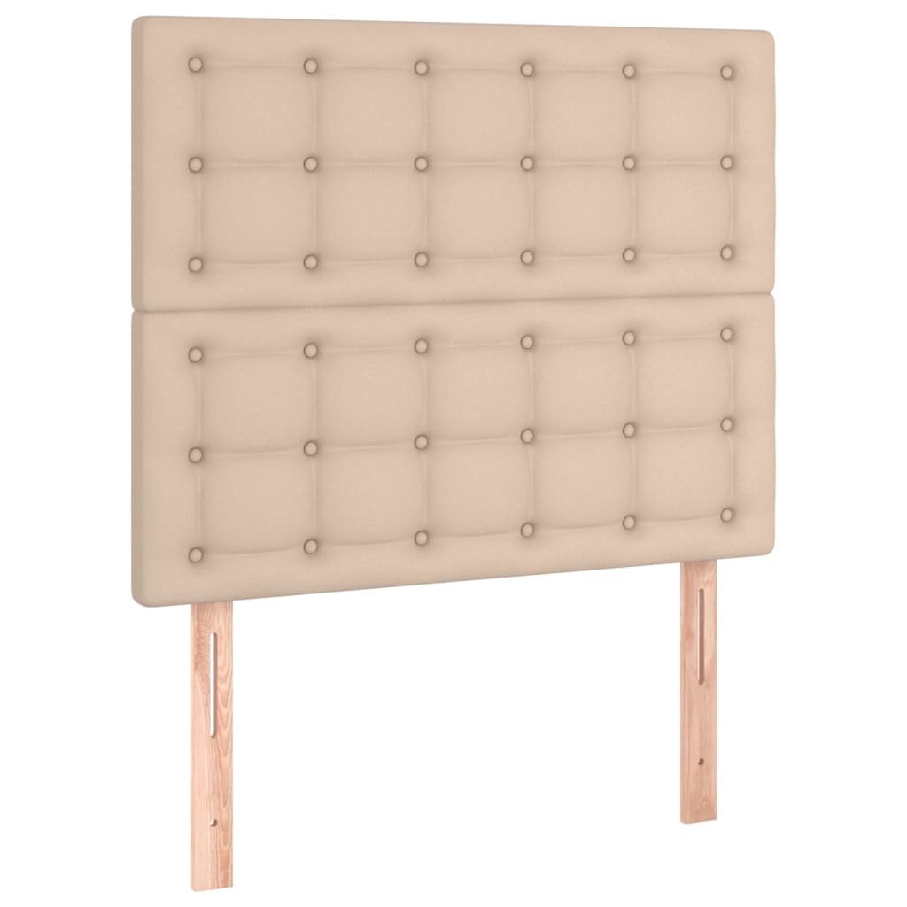 vidaXL Cabeceira Cappuccino 90x5x118/128 cm Couro Sintético