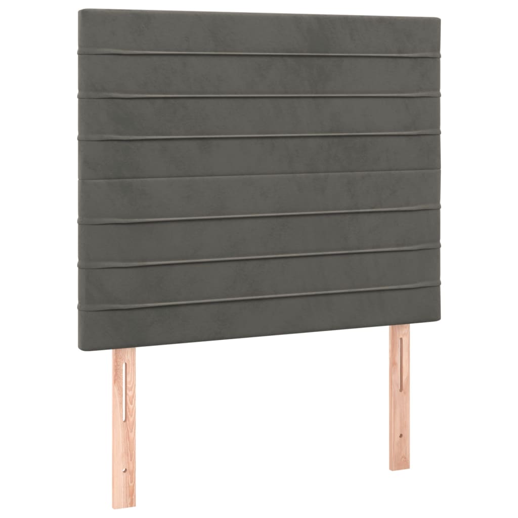 vidaXL Cabeceira Cinza Escuro 80x5x118/128 cm Veludo