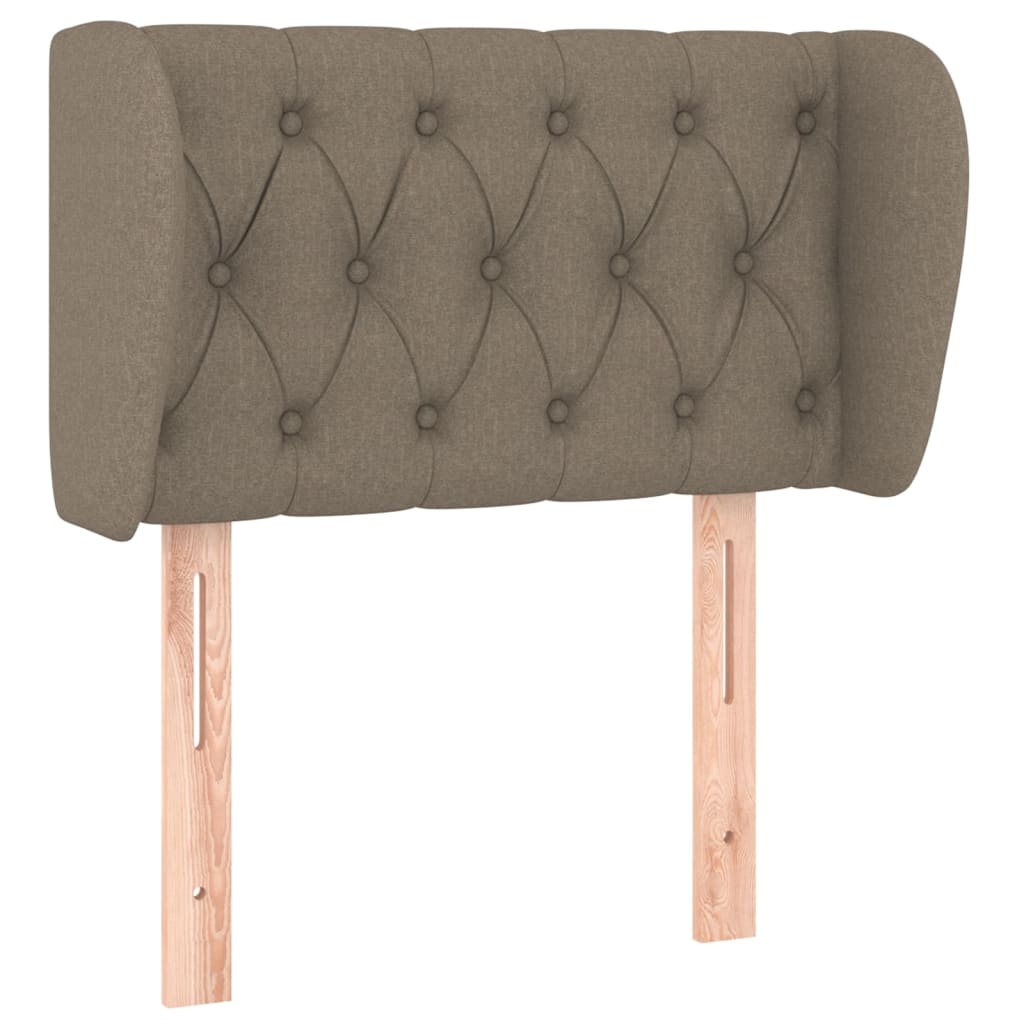 vidaXL Cabeceira cama abas tecido 83x23x78/88 cm cinzento-acastanhado