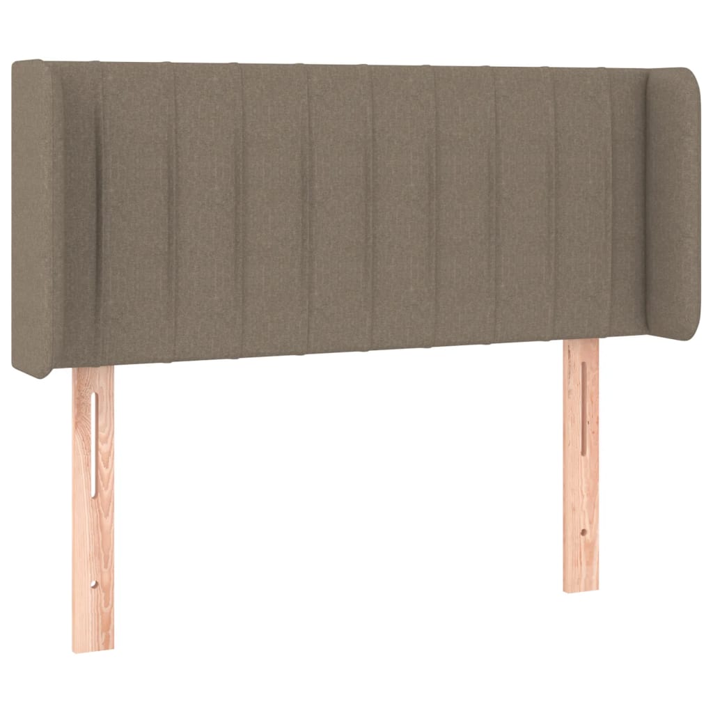 vidaXL Cabeceira cama abas tecido 103x16x78/88 cm cinzento-acastanhado