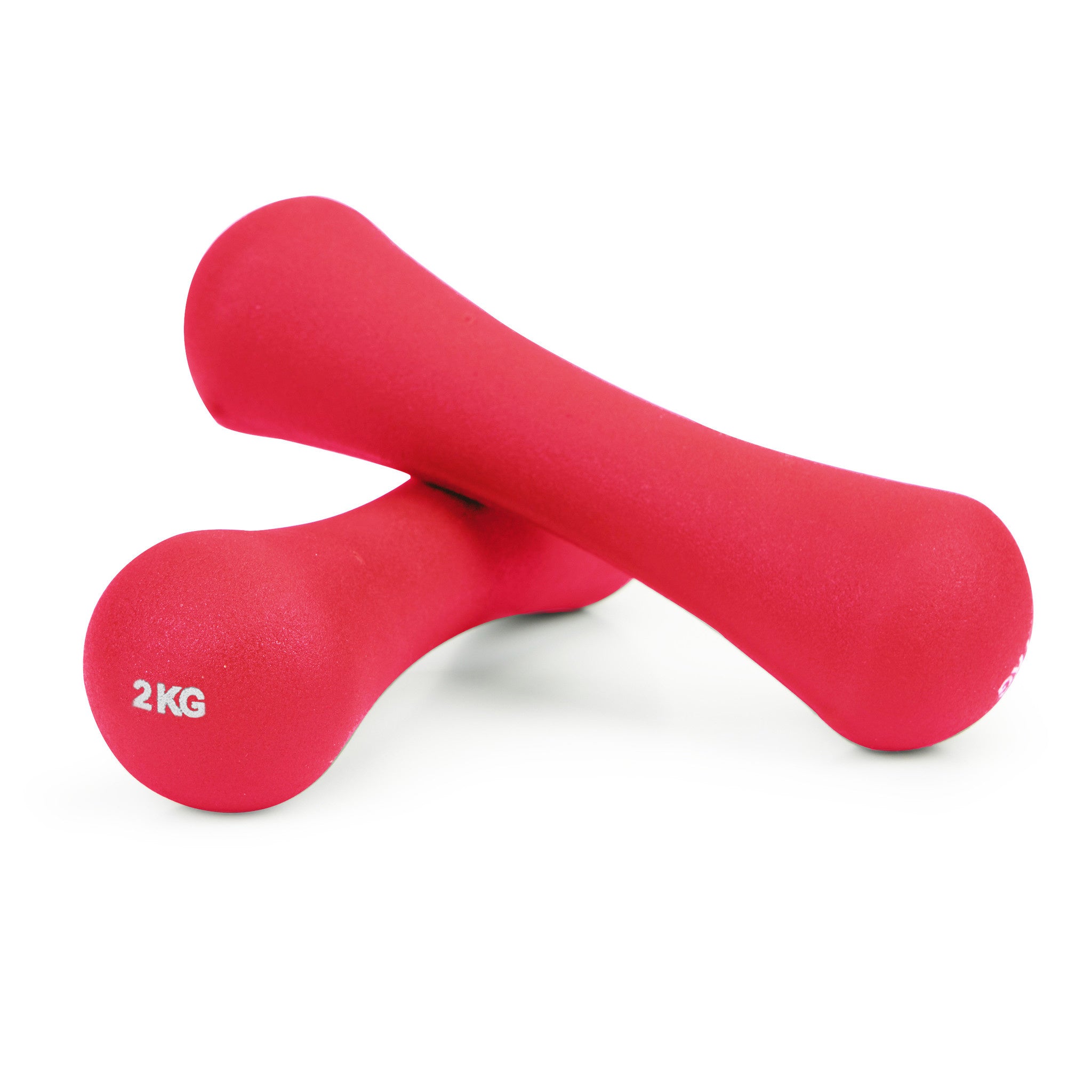 Conjunto de halteres 2 x 2 kg neoprene rosa