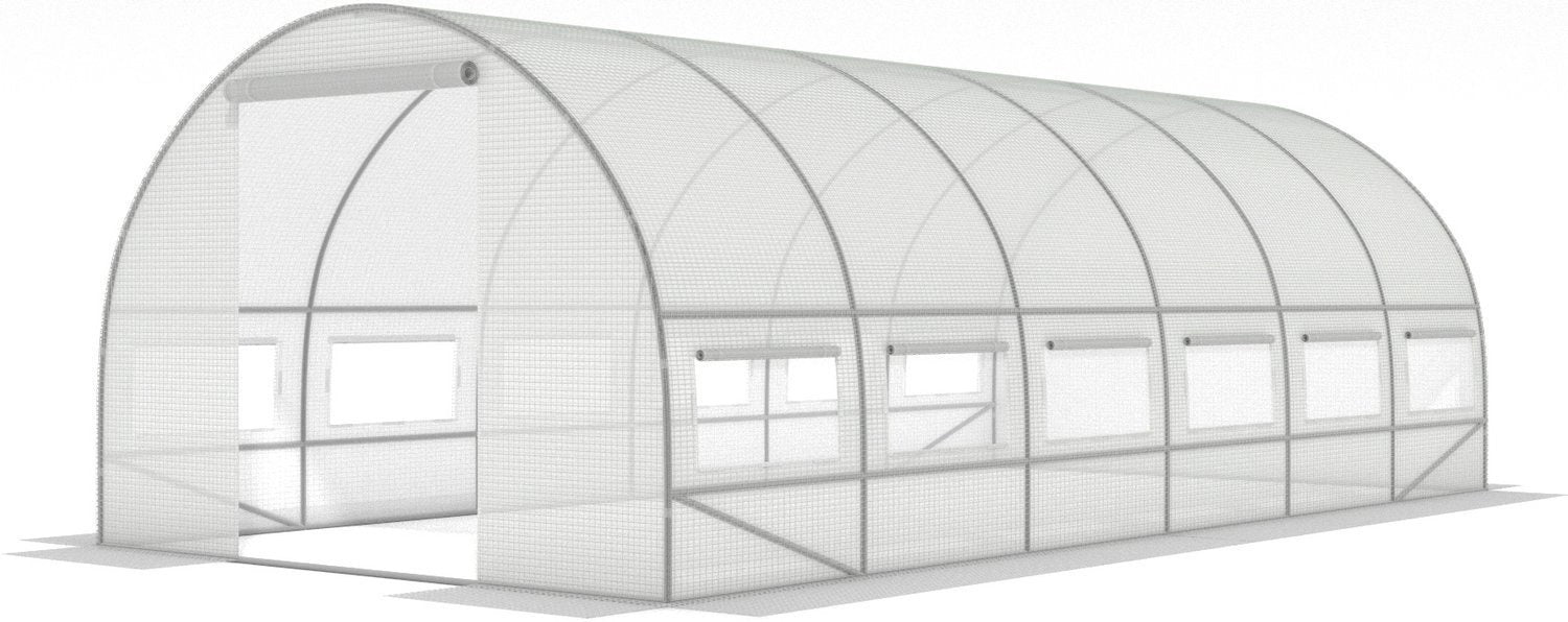 Estufa túnel 600x300x200 cm branco