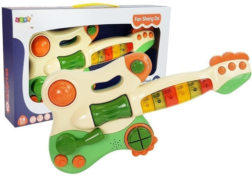 Guitarra educativa com luz e teclas