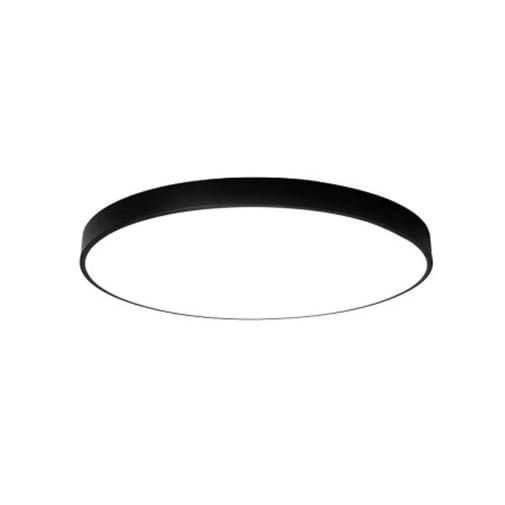 Plafon LED redondo 40x6 cm preto