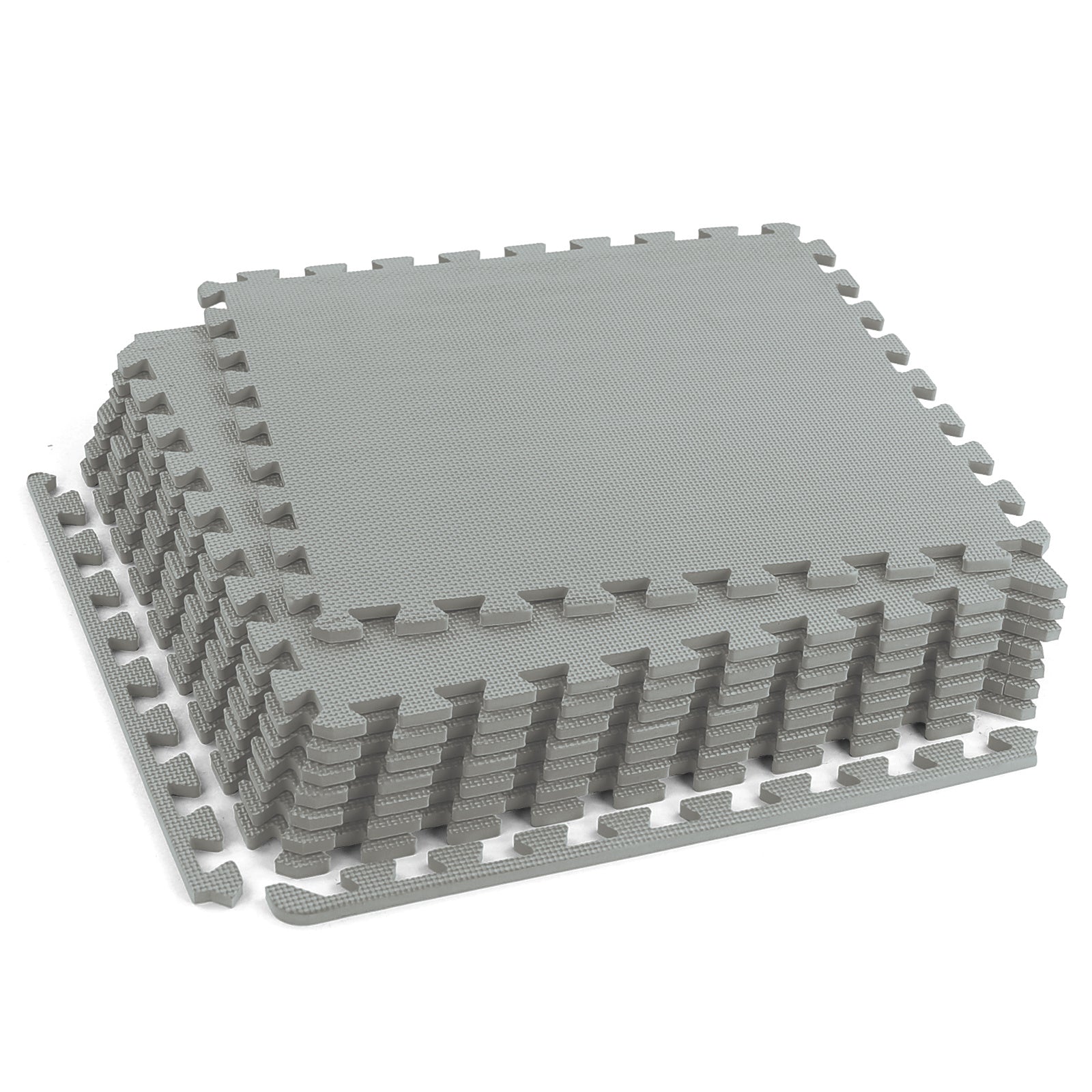 Pavimento fitness 50 x 50 cm conjunto 8 peças cinza