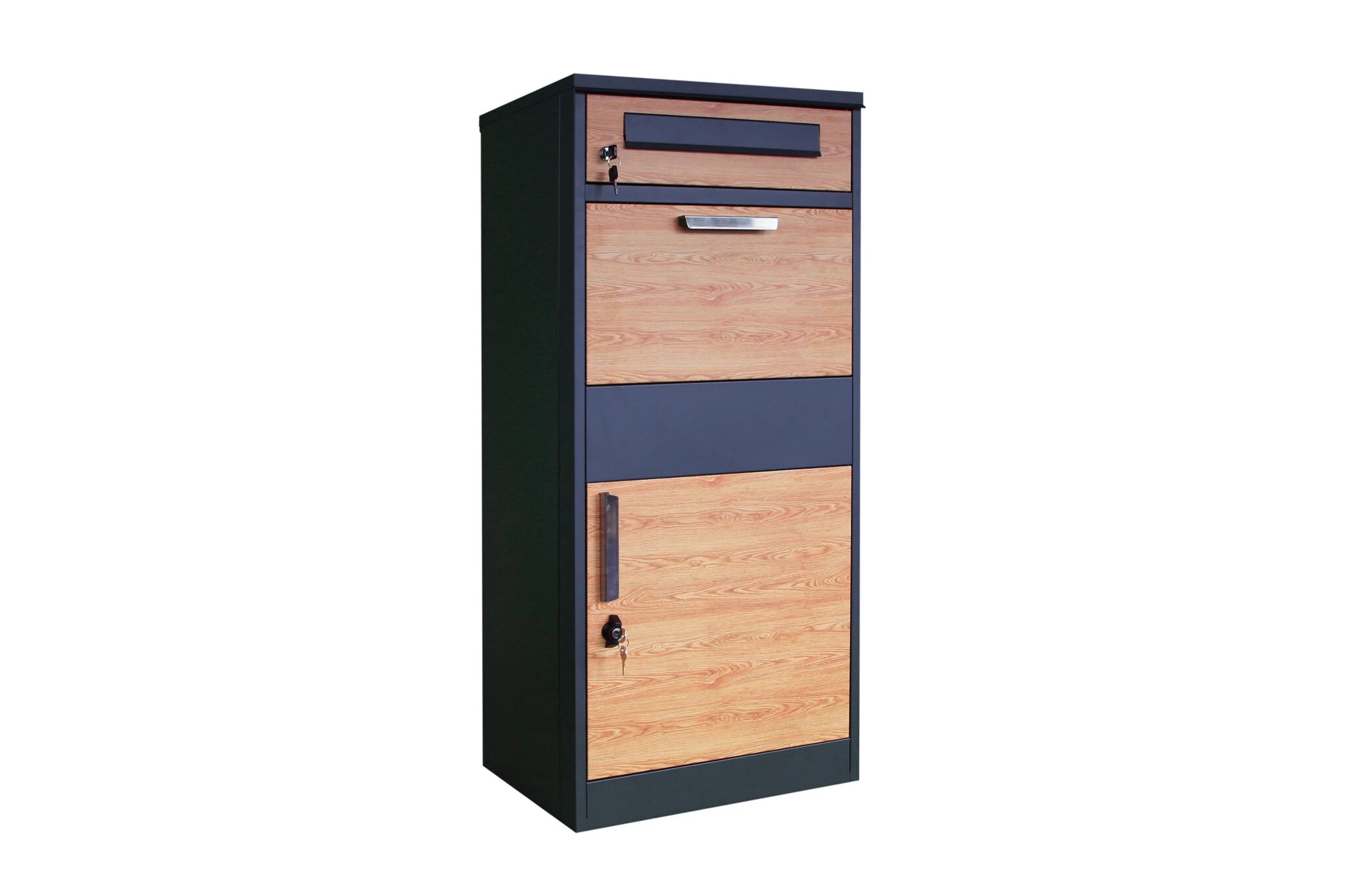 Caixa de correio para encomendas 50x38x112 cm aço antracite