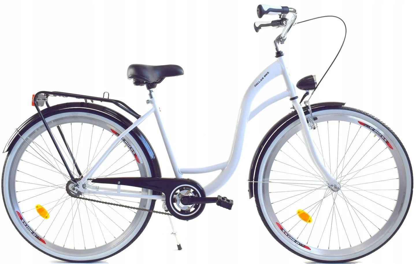 Bicicleta menina 26 polegadas branco e preto