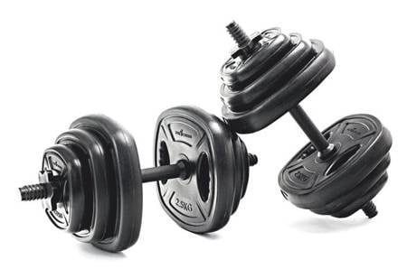 Conjunto de halteres 20 kg 12 discos