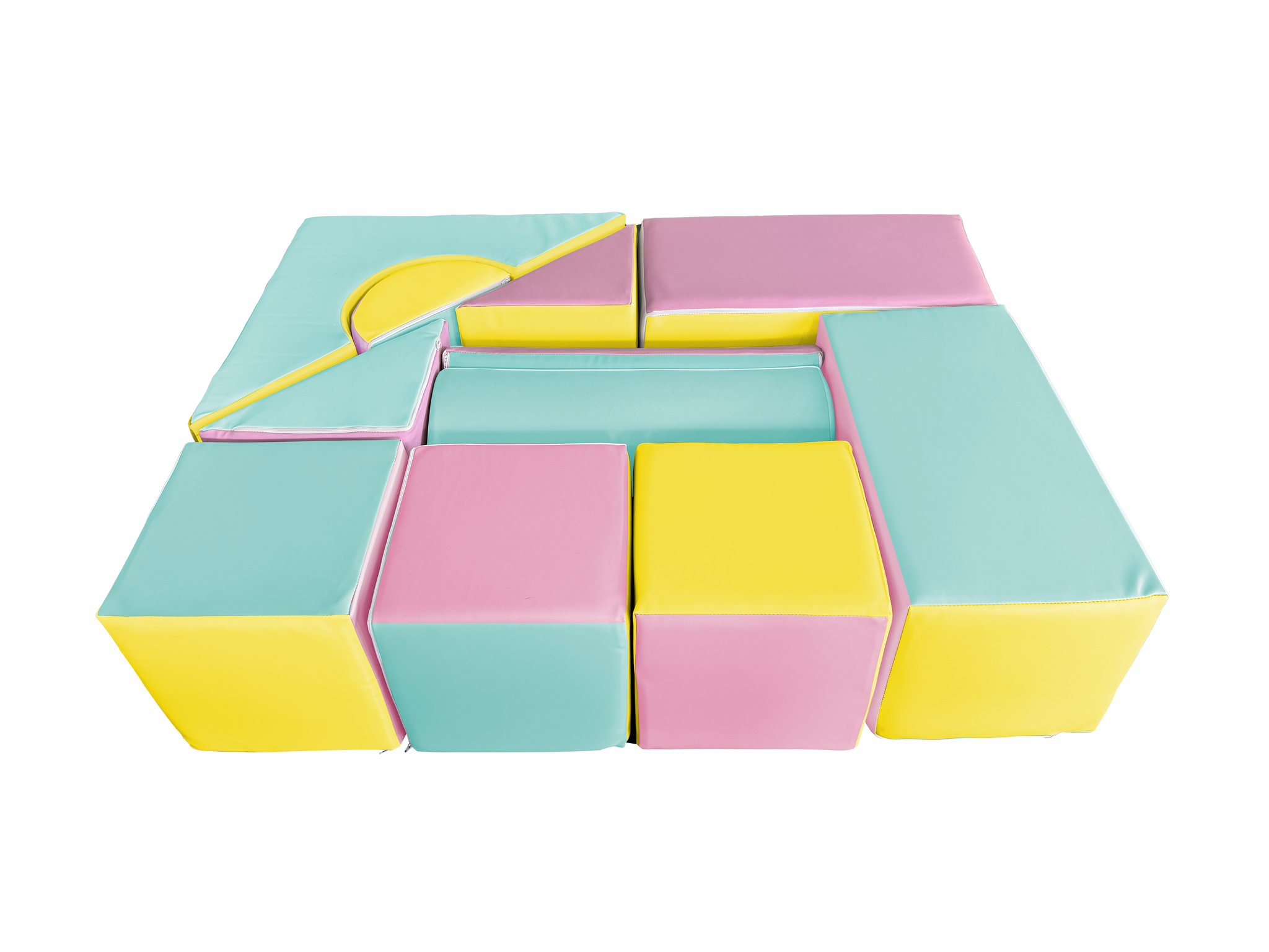 Blocos de espuma grandes 11 peças cores pastel