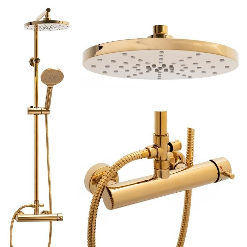 Chuveiro de chuva dourado 23 cm