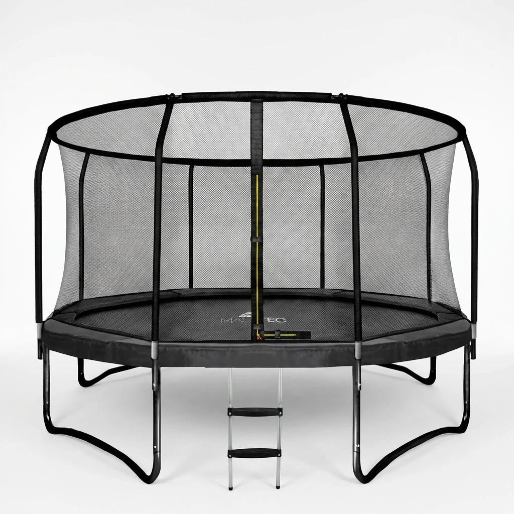 Trampolim com rede e escada 366 cm preto até 150 kg