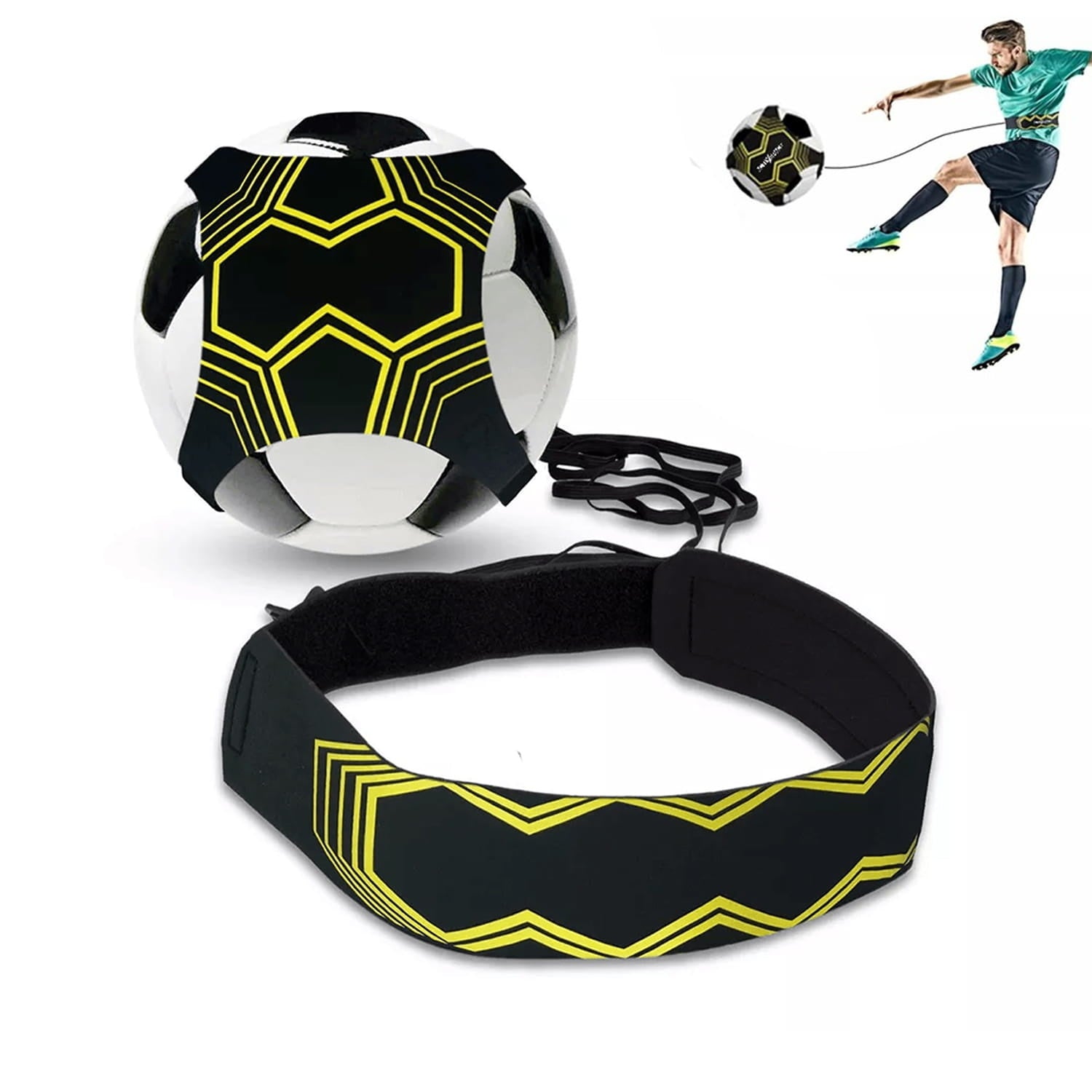 Treinador futebol com corda treino