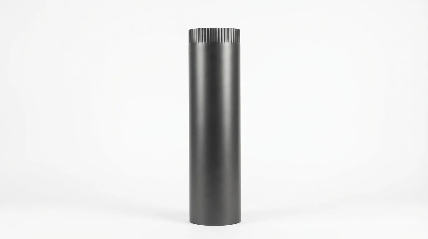 Tubo de chaminé aço 2 mm Ø 120 mm 50 cm preto