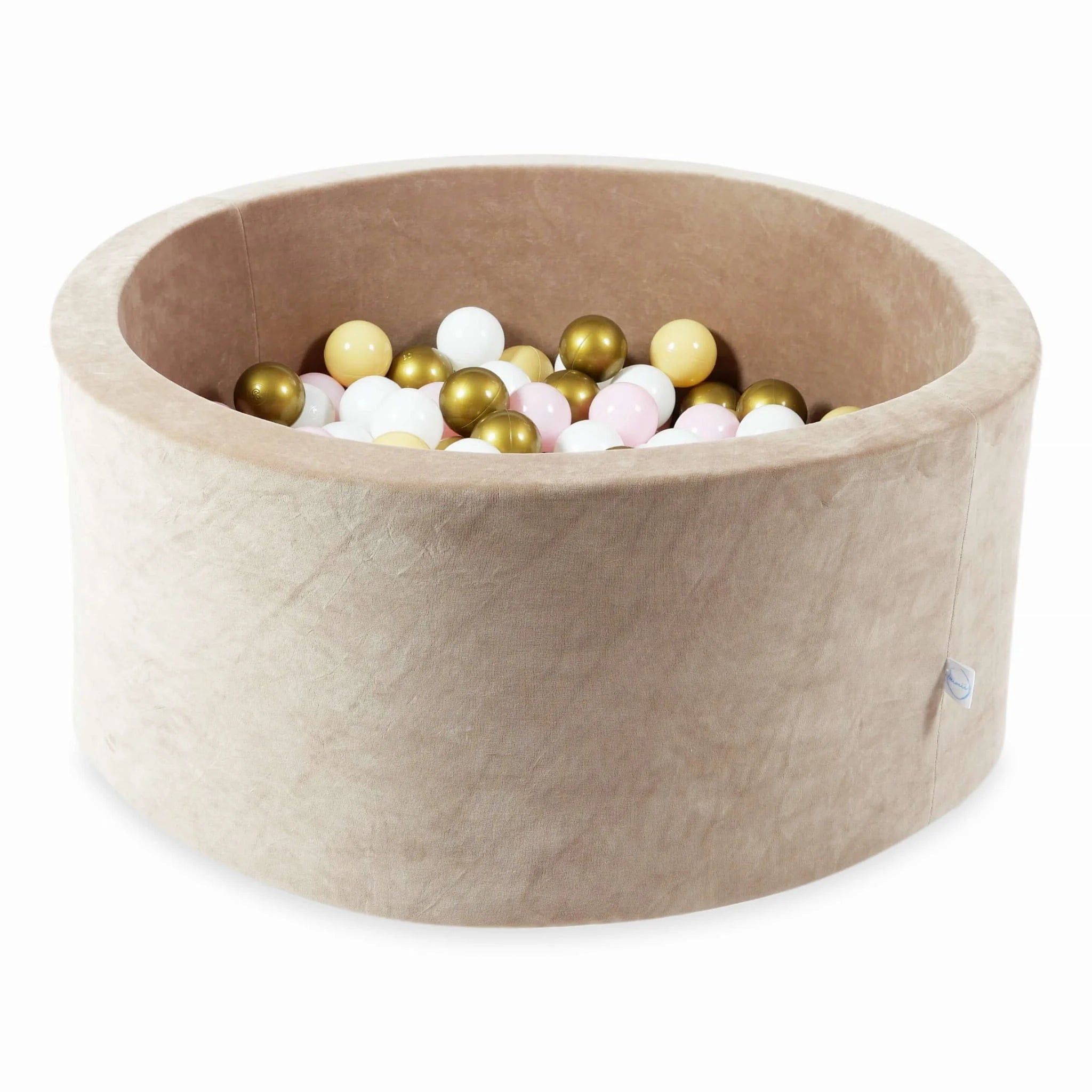 Piscina de bolas em veludo 90 x 40 cm com 300 bolas multicolor