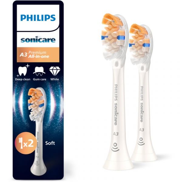 Philips Cabeças de Substituição Sonicare Premium All-in-One A3 HX9092/87 2 Unidades Branco