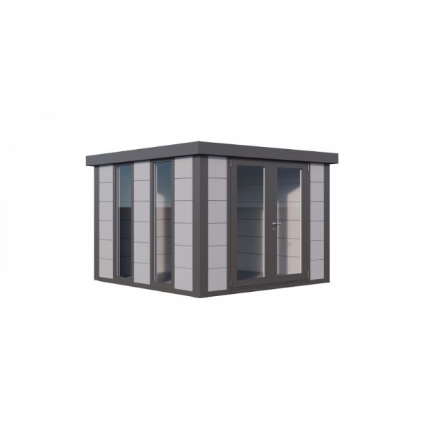 Telluria Abrigo de Jardim Metálico NH8 Iluminado Cinza Claro 298 x 298 Aço Galvanizado