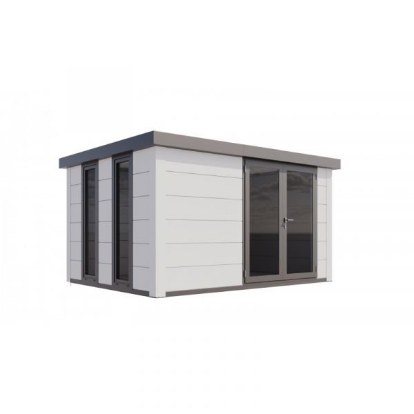 Telluria Abrigo de Jardim Metálico NH14 Iluminado Branco / Branco 388 x 298 Aço Galvanizado