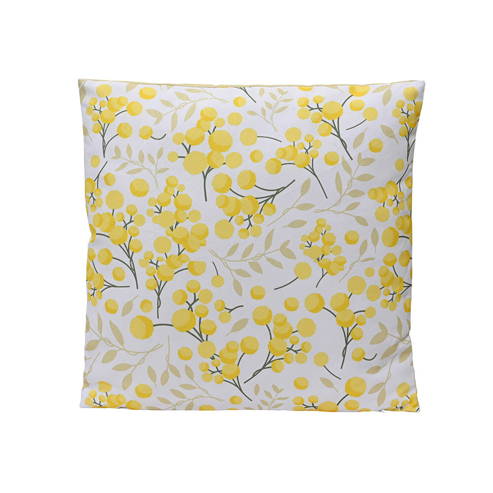 Almofada de poliéster estampada quadrada, exterior, 45 x 45 x 8 cm