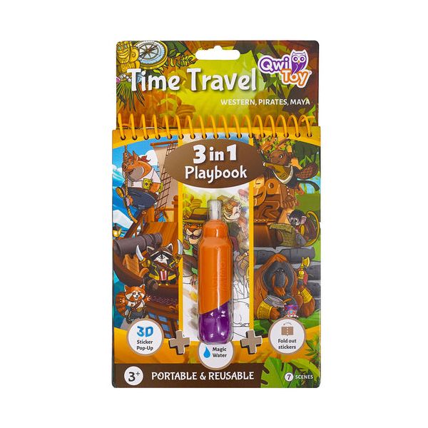 QwiToy Livro de brincar 3in1 Playbook Time Travel