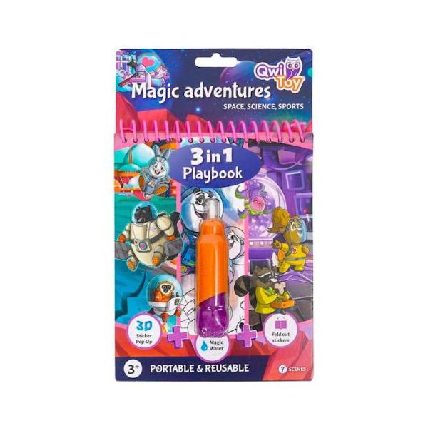 QwiToy Livro de brincar 3in1 Playbook Magic Adventures