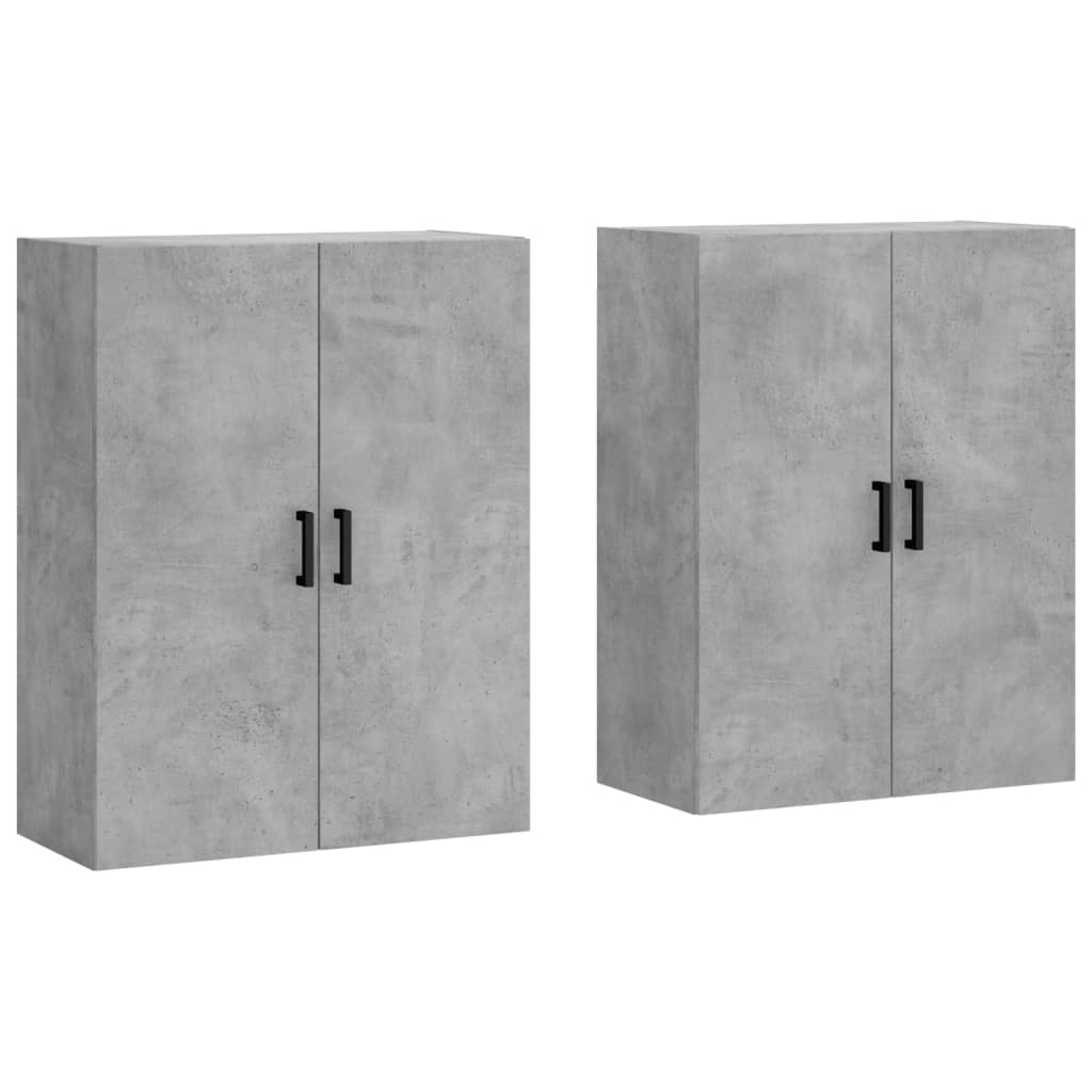 vidaXL Armários de parede 2 pcs 69,5x34x90 cm cinzento cimento