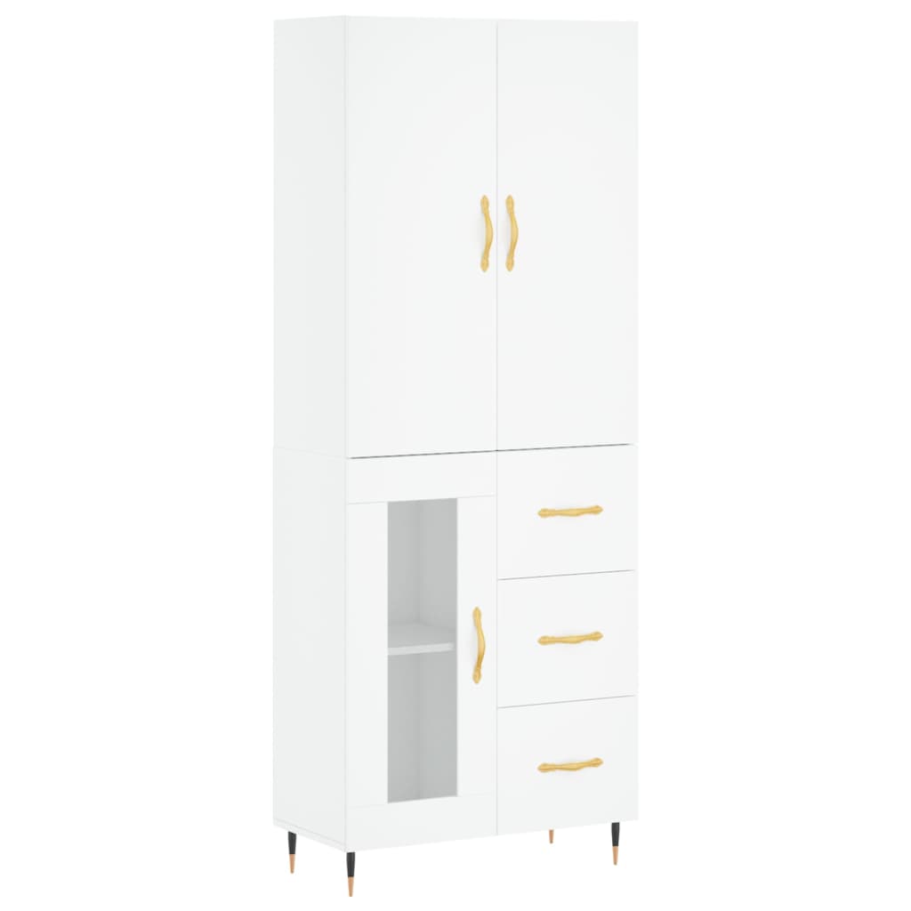 vidaXL Armário alto 69,5x34x180 cm derivados de madeira branco