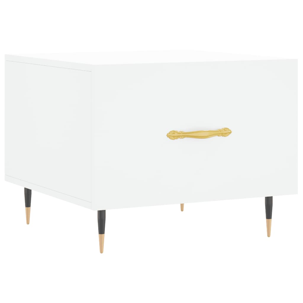vidaXL Mesa de centro 50x50x40 cm derivados de madeira branco