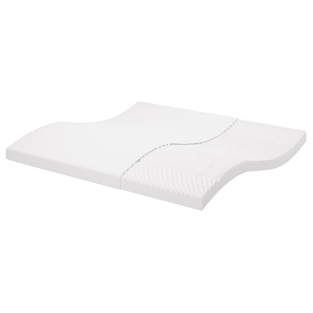vidaXL Colchão de espuma 200x200 cm 7 zonas dureza 20 ILD branco