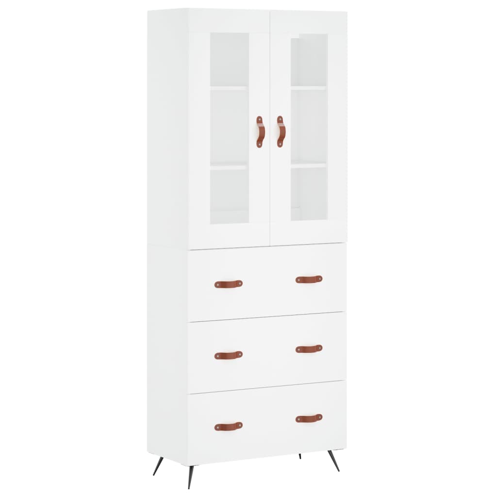 vidaXL Armário alto 69,5x34x180 cm derivados de madeira branco