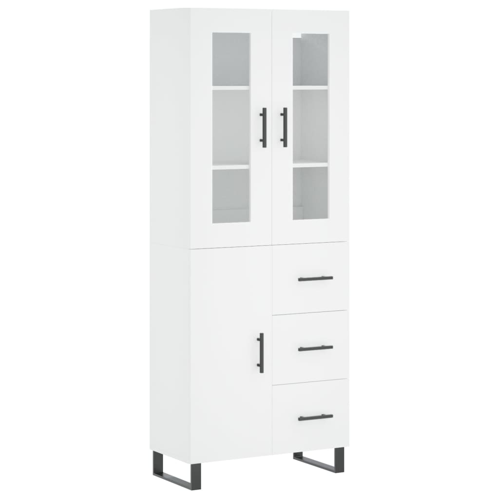vidaXL Armário alto 69,5x34x180 cm derivados de madeira branco