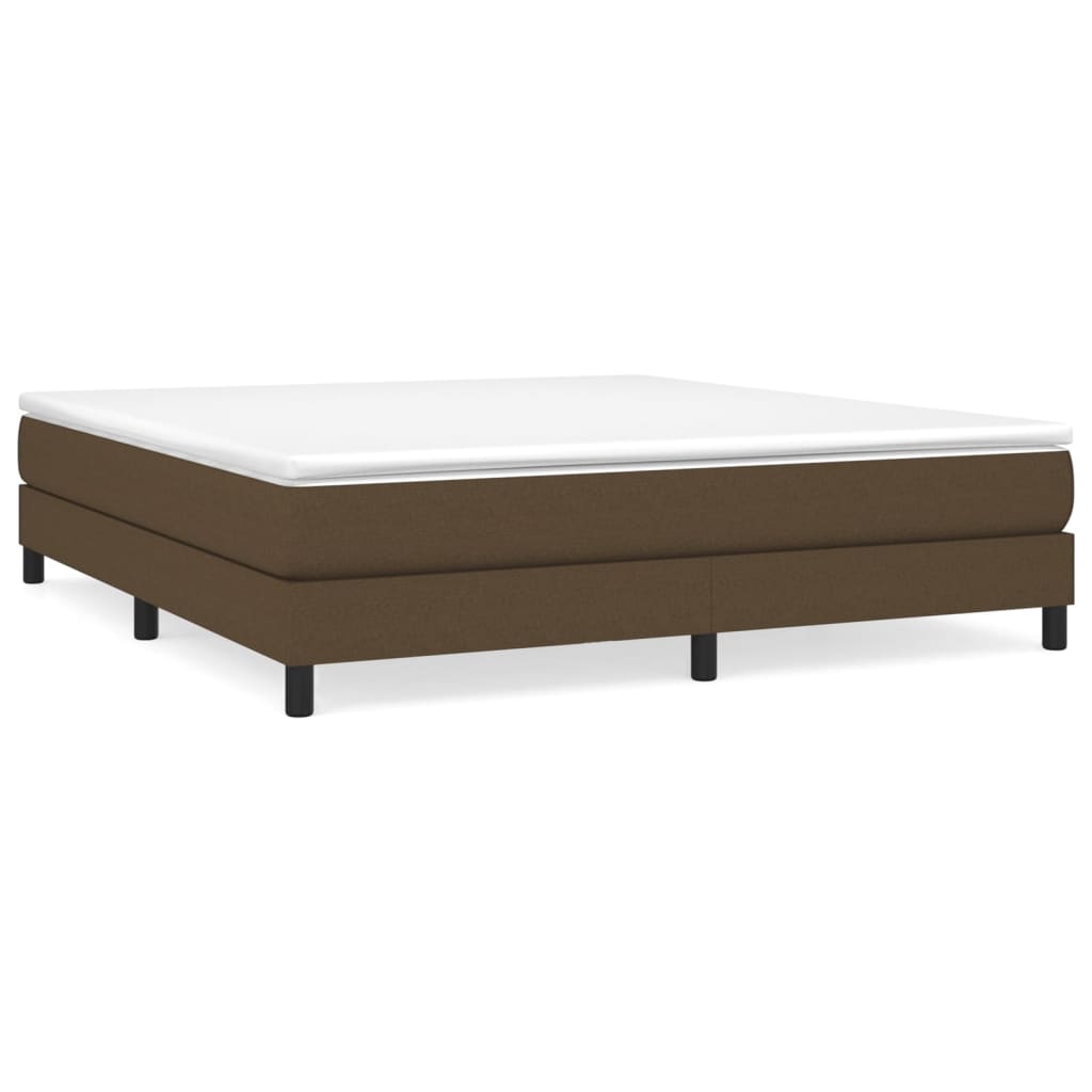 vidaXL Cama com molas/colchão 180x200 cm tecido castanho-escuro