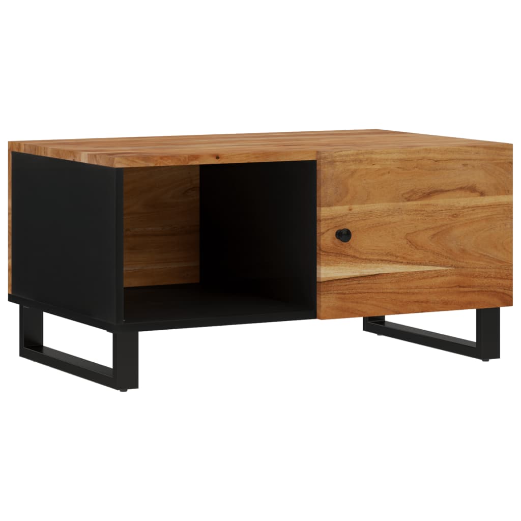 vidaXL Mesa de centro 80x50x40 madeira de acácia maciça/deriv. madeira