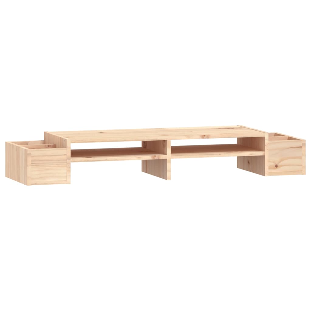 vidaXL Suporte para monitor 100x27,5x15 cm madeira de pinho maciça