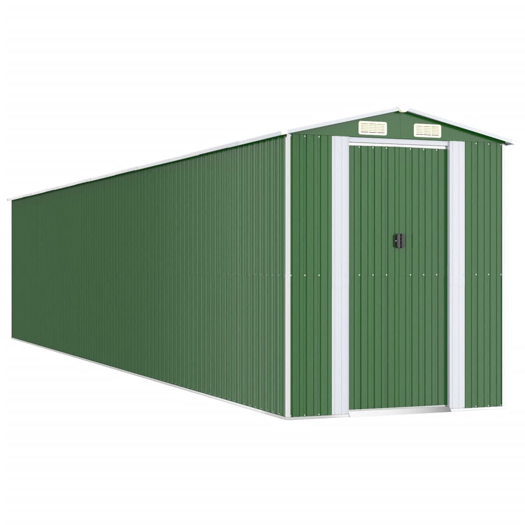 vidaXL Abrigo de jardim 192x1021x223 cm aço galvanizado verde