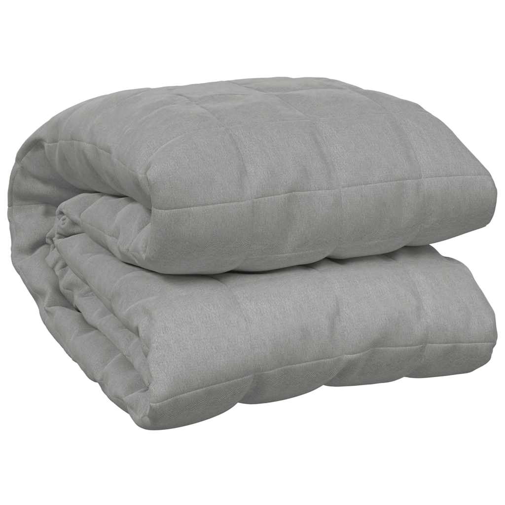vidaXL Manta pesada 9 kg 200x200 cm tecido cinza