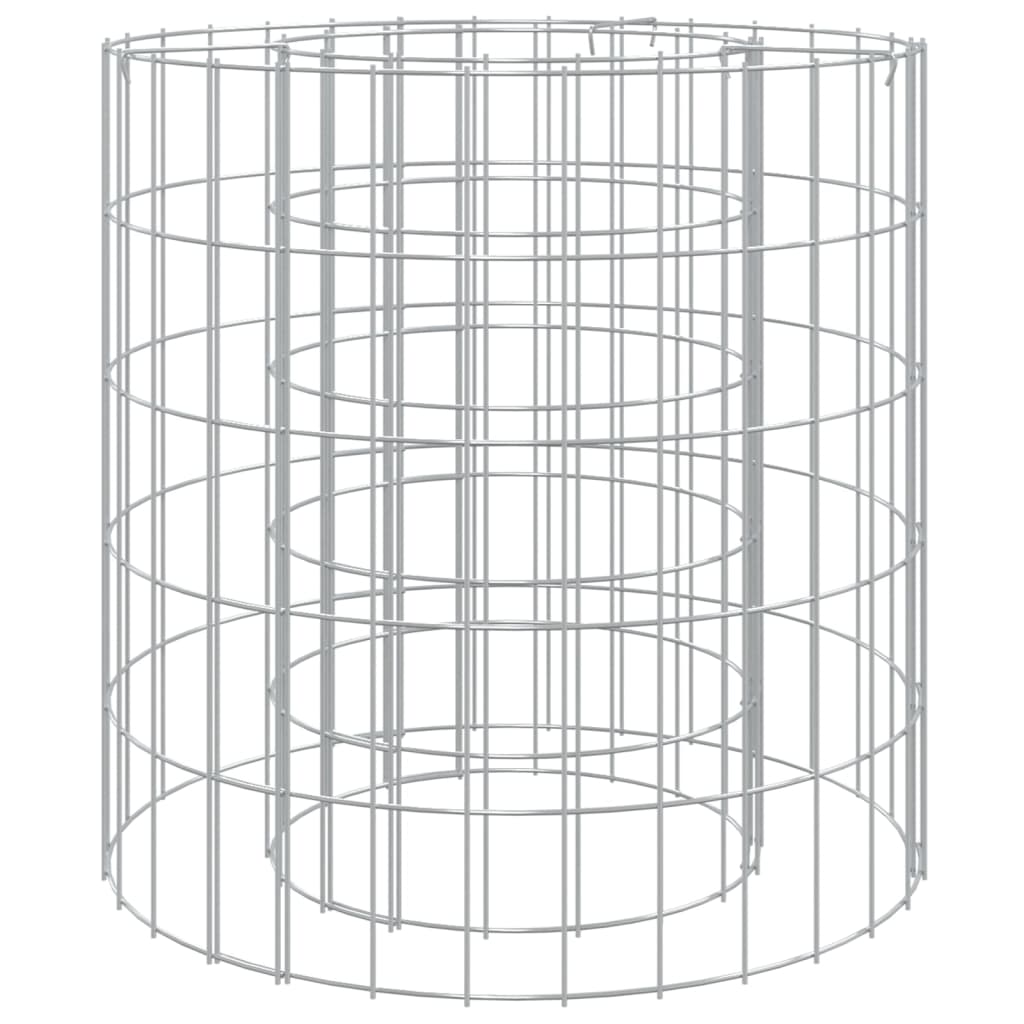 vidaXL Braseira gabião Ø 50 cm ferro galvanizado